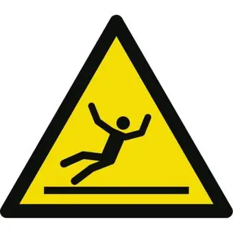 Advarselslabel der signalerer glat overflade, ISO 7010 W011 - Sikkerhetsskilt