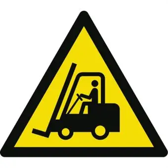 Advarselslabel der signalerer truckkørsel, ISO 7010 W014 - Sikkerhetsskilt