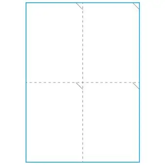 A4-4 perf., 4 Utstansede etiketter/ark, 105,0 x 147,6 mm, hvit matt, 100 ark - 