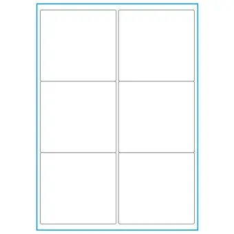 A4-6, 6 Utstansede etiketter/ark, 99,1 x 93,1 mm, hvit matt, 100 ark - 