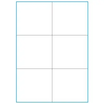 A4-6 slids, 6 Utstansede etiketter/ark, 105,0 x 98,4  mm, hvit matt, 100 ark - 