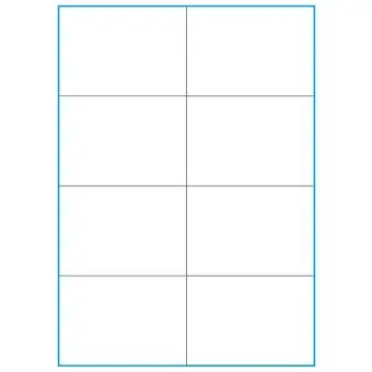 A4-8 slids, 8 Utstansede etiketter/ark, 105,0 x 73,8 mm, hvit matt, 100 ark - 