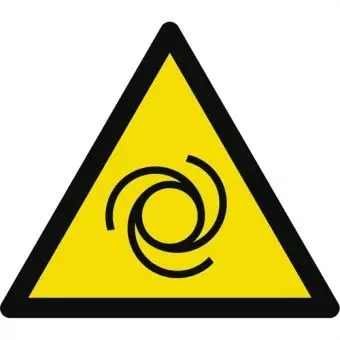 Advarselslabel der signalerer automatisk opstart, ISO 7010 W018 - Sikkerhetsskilt