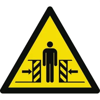Advarselslabel der signalerer fare for kvæstelse, ISO 7010 W019 - Sikkerhetsskilt
