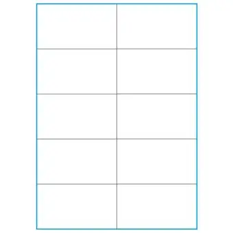 A4-10 slids, 10 Utstansede etiketter/ark, 105,0 x 59,1 mm, hvit matt, 100 ark - A-4 etiketter, hvit matt