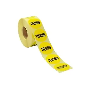 Rabattmerker TILBUD, Ø43 mm, 1000 stk. - Rabatmærker og udsalgsskilte