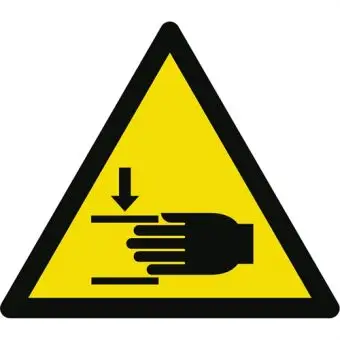 Advarselslabel der signalerer fare for kvæstelse af hånd, ISO 7010 W024 - Sikkerhetsskilt