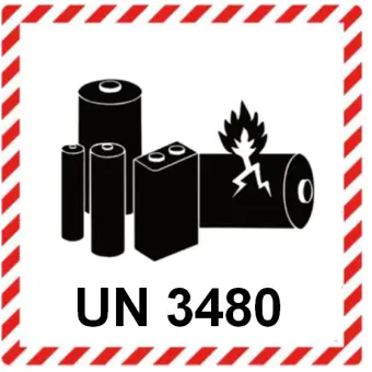 UN etikett 120 x 110 mm, hvitt, permanent lim, 250 stk. -