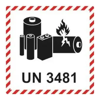 UN etikett 120 x 110 mm, hvitt, permanent lim, 250 stk. -