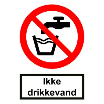 Forbudsskilt der indikerer ikke drikkevand, ISO 7010 P005 - Forbudsskilte
