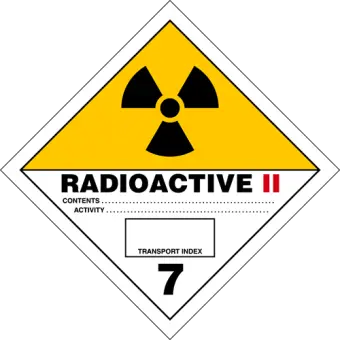 Radioaktive stoffer 2 - Fareklasse 7 - 250 stk. - Faremerker
