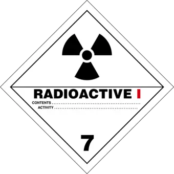 Radioaktive stoffer 1 - Fareklasse 7 - 250 stk. - Faremerker