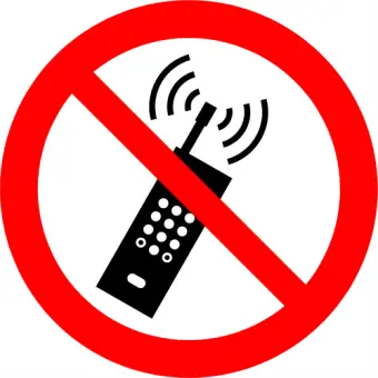 Forbudsskilt der indikerer ingen mobiltelefoner, ISO 7010 P013 - Forbudsskilte