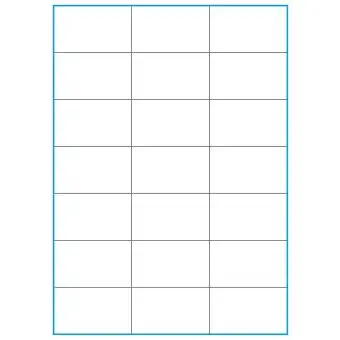 A4-21 slids, 21 Utstansede etiketter/ark, 70,0 x 42,2 mm, hvit matt, 100 ark - A-4 etiketter, hvit matt