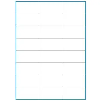 A4-24 slids, 24 Utstansede etiketter/ark, 70,0 x 36,9 mm, hvit matt, 100 ark - A-4 etiketter, hvit matt