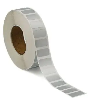 Sølvpolyesteretiketter på rull, 20x10 mm, 2.500 stk. - Labels til etikettskriver