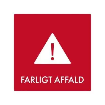 Affaldspiktogram: Farligt affald - Affaldssortering-labels