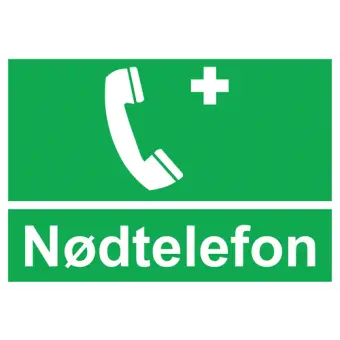 Nødskilt der indikerer nødtelefon, ISO 7010 E004 - Nødskilte
