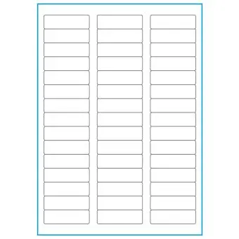 A4-45, 45 Utstansede etiketter/ark, 58,0 x 17,8 mm, hvit matt, 100 ark - A-4 etiketter, hvit matt