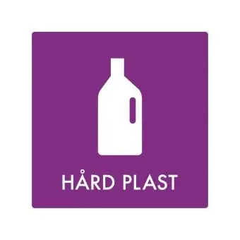 Affaldspiktogram: Hård plast - Affaldssortering-labels
