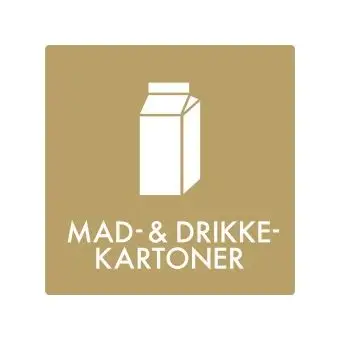 Affaldspiktogram: Mad -& drikke kartoner - Affaldssortering-labels