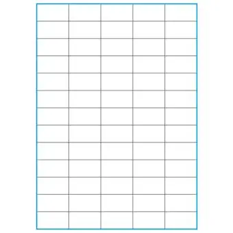 A4-65 slids, 65 Utstansede etiketter/ark, 42,0 x 22,7 mm, hvit matt, 100 ark - 