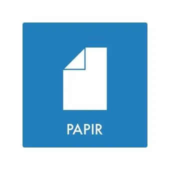 Affaldspiktogram: Papir - Affaldssortering-labels