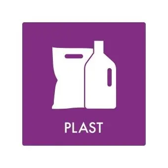 Affaldspiktogram: Plast - Affaldssortering-labels