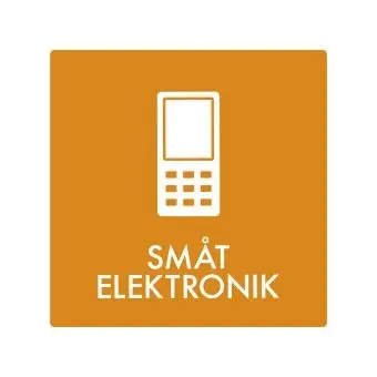 Affaldspiktogram: Småt elektronik - Affaldssortering-labels