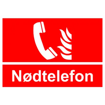 Brandskilt der indikerer brand nødtelefon, ISO 7010 F006 - Brandskilte