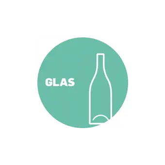 Affaldspiktogram: Glas - Affaldssortering-labels