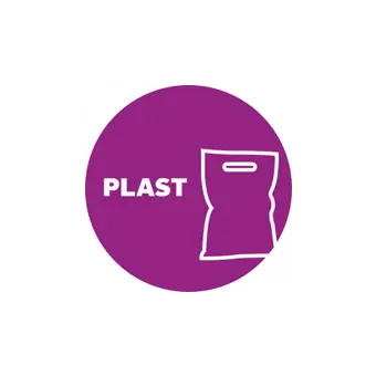 Affaldspiktogram: Plast - Affaldssortering-labels