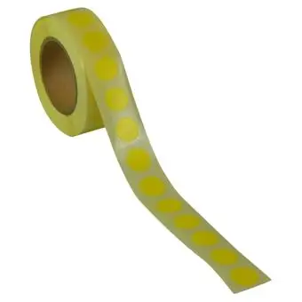 Rund etikett, Ø13, gul, 1000 stk. - Runde fargede, Ø13 mm