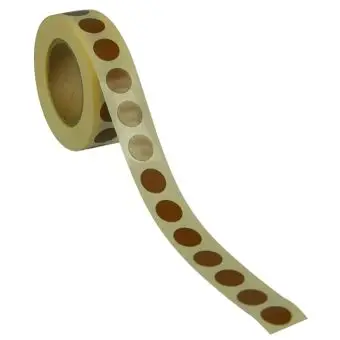 Rund etikett, Ø13, brun, 1000 stk. - Runde fargede, Ø13 mm