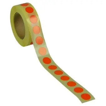 Rund etikett, Ø13, oransje, 1000 stk. - Runde fargede, Ø13 mm