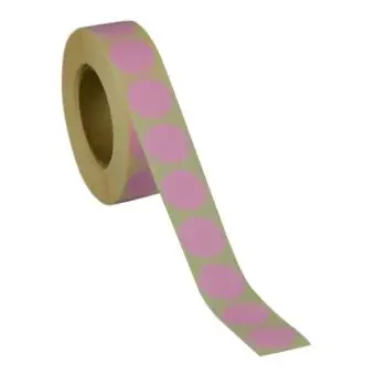 Rund etikett, Ø19, rosa, 1000 stk. - Runde fargede, Ø19 mm