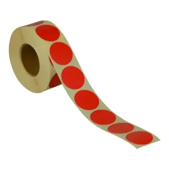 Rund etikett, Ø32, rød, 1000 stk. - Runde fargede, Ø32 mm