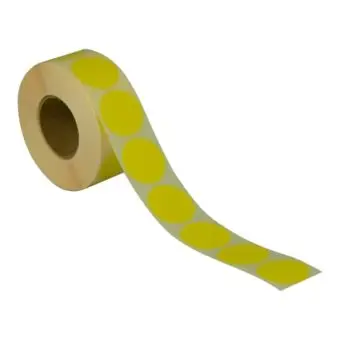 Rund etikett, Ø32, gul, 1000 stk. - Runde fargede, Ø32 mm