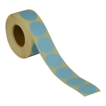 Rund etikett, Ø32, lys blå, 1000 stk. - Runde fargede, Ø32 mm