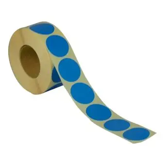Rund etikett, Ø32, blå, 1000 stk. - Runde fargede, Ø32 mm