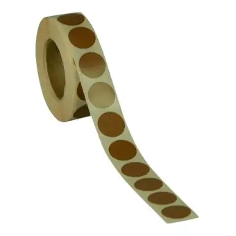 Rund etikett, Ø19, brun, 1000 stk. - Runde fargede, Ø19 mm