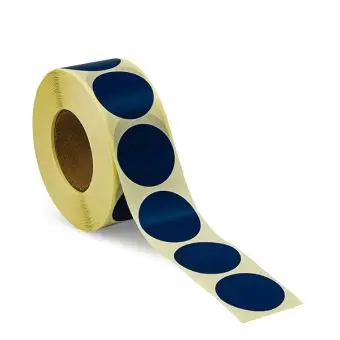 Rund etikett, Ø32, mørk blå, 1000 stk. - Runde fargede, Ø32 mm
