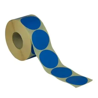 Rund etikett, Ø50, blå, 1000 stk. - Runde fargede, Ø50 mm