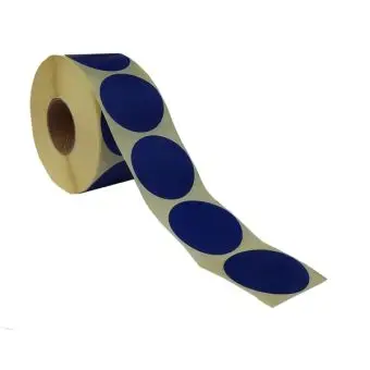 Rund etikett, Ø50, mørk blå, 1000 stk. - Runde fargede, Ø50 mm