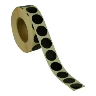 Rund etikett, Ø19, svart, 1000 stk. - Runde fargede, Ø19 mm