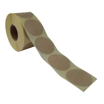 Rund etikett, Ø50, beige, 1000 stk. - Runde fargede, Ø50 mm