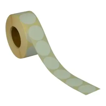 Rund etikett, Ø32, hvit, 1000 stk. - Runde fargede, Ø32 mm