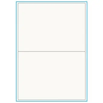 A4-2, 100% resirkulert 2 Utstansede etiketter/ark, 199,6 x 143,5 mm, off-white / matt , A5, 75 ark - Etiketter i ark for skrivere