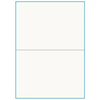 A4-2 slids, 100% resirkulert, 2 Utstansede etiketter/ark, 210,0 x 147,6 mm, off-white / matt, 75 ark - Etiketter i ark for skrivere