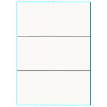 A4-6 slids, 100% resirkulert, 6 Utstansede etiketter/ark, 105,0 x 98,4 mm, off-white / matt, 75 ark - Etiketter i ark for skrivere